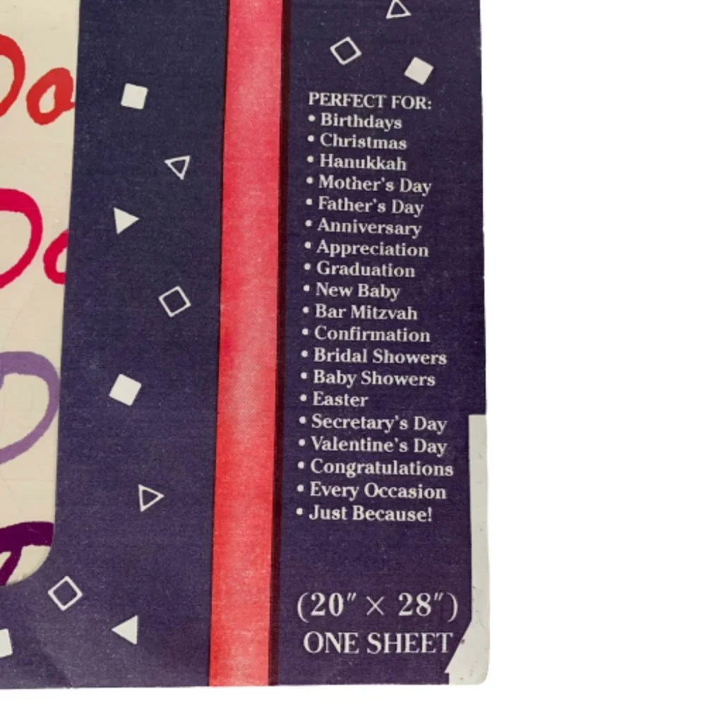 Vintage New DON Personalized Gift Wrap One Sheet